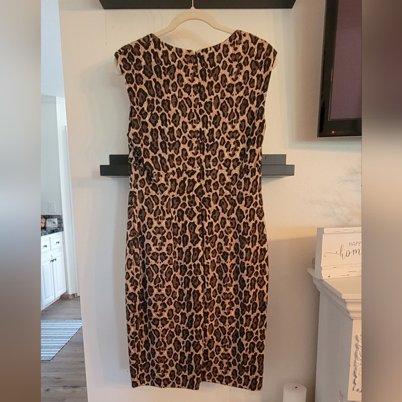 Caché, Animal Print Dress, Size L - Picture 2 of 2